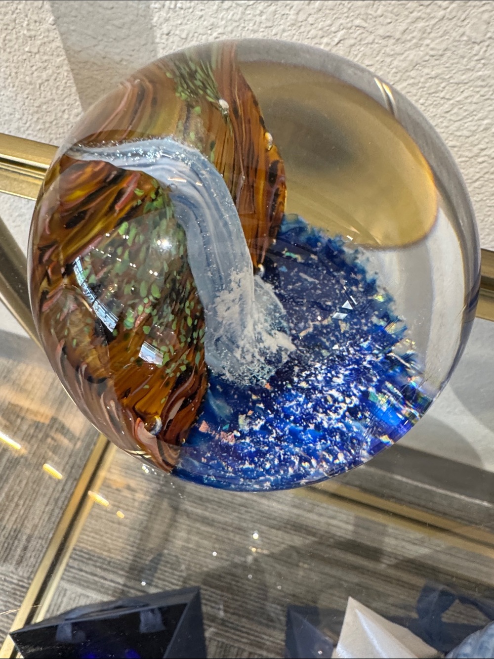 “WATERFALL “ art glass - Picture 2 of 5